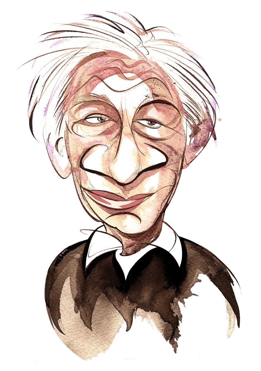 Alexander Goehr - fargekarikatur av Neale Osborne