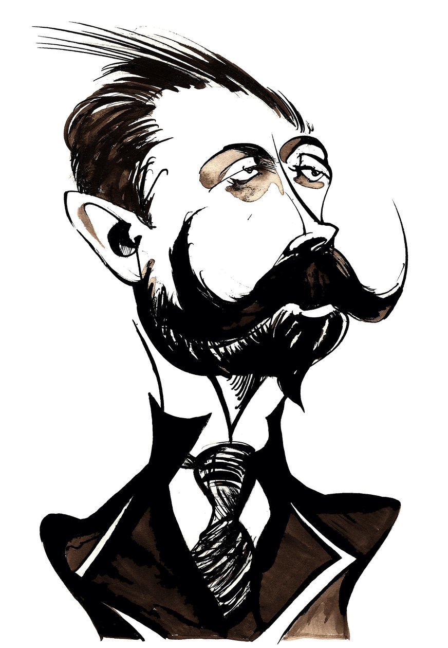 Alexander Skryabin - karikatur av Neale Osborne