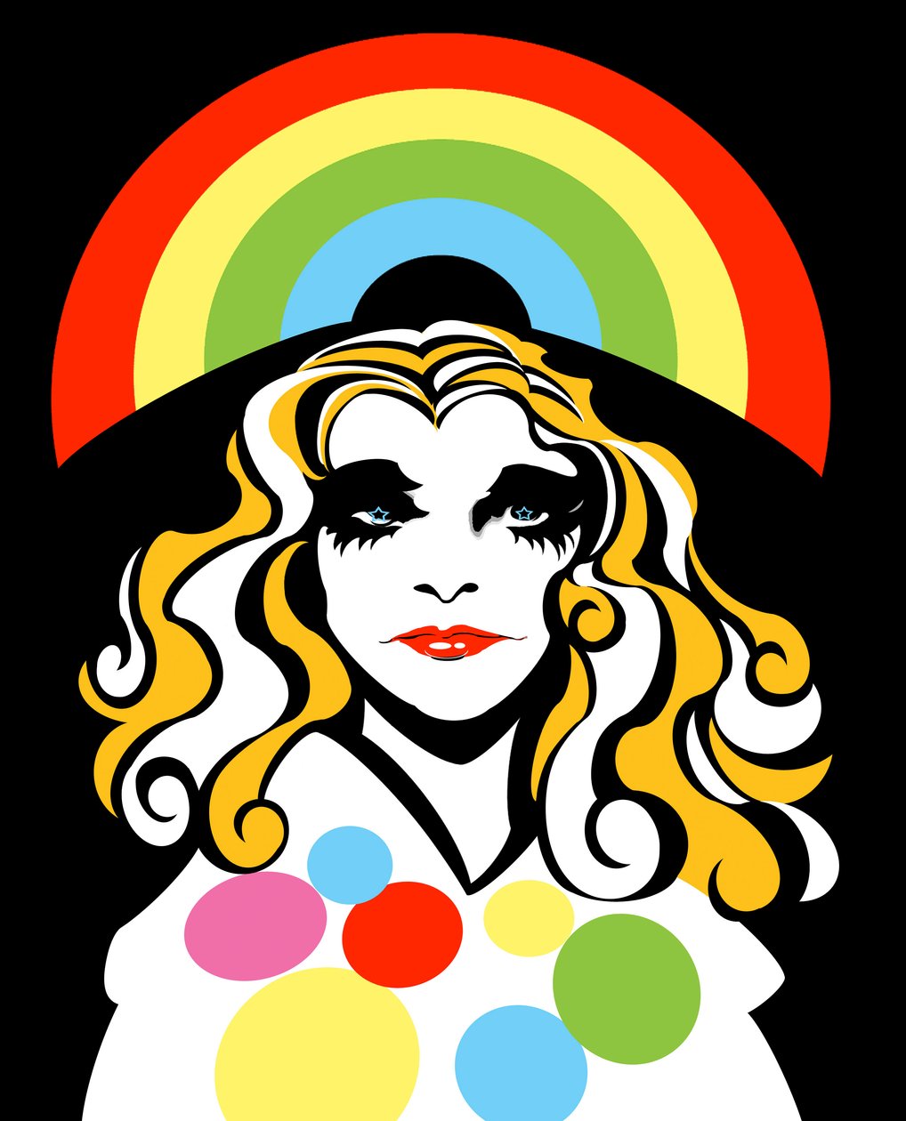 Alison Goldfrapp , engelsk popsanger, fargegrafisk karikatur, 2010 av Neale Osborne av Neale Osborne