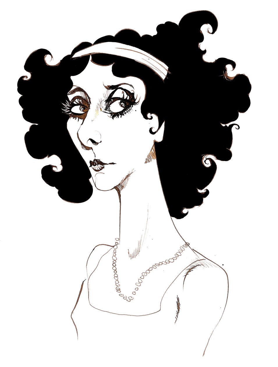 Anna Pavlova - russisk ballettdanser (1881 - 1931); karikatur av Neale Osborne