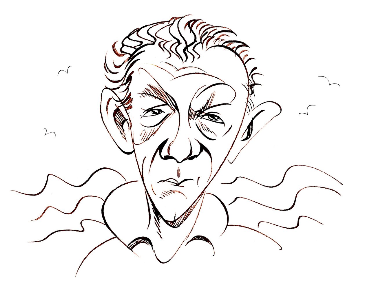 Benjamin Britten , engelsk komponist, dirigent og pianist, 22. november 1913 - 4. desember 1976 av Neale Osborne