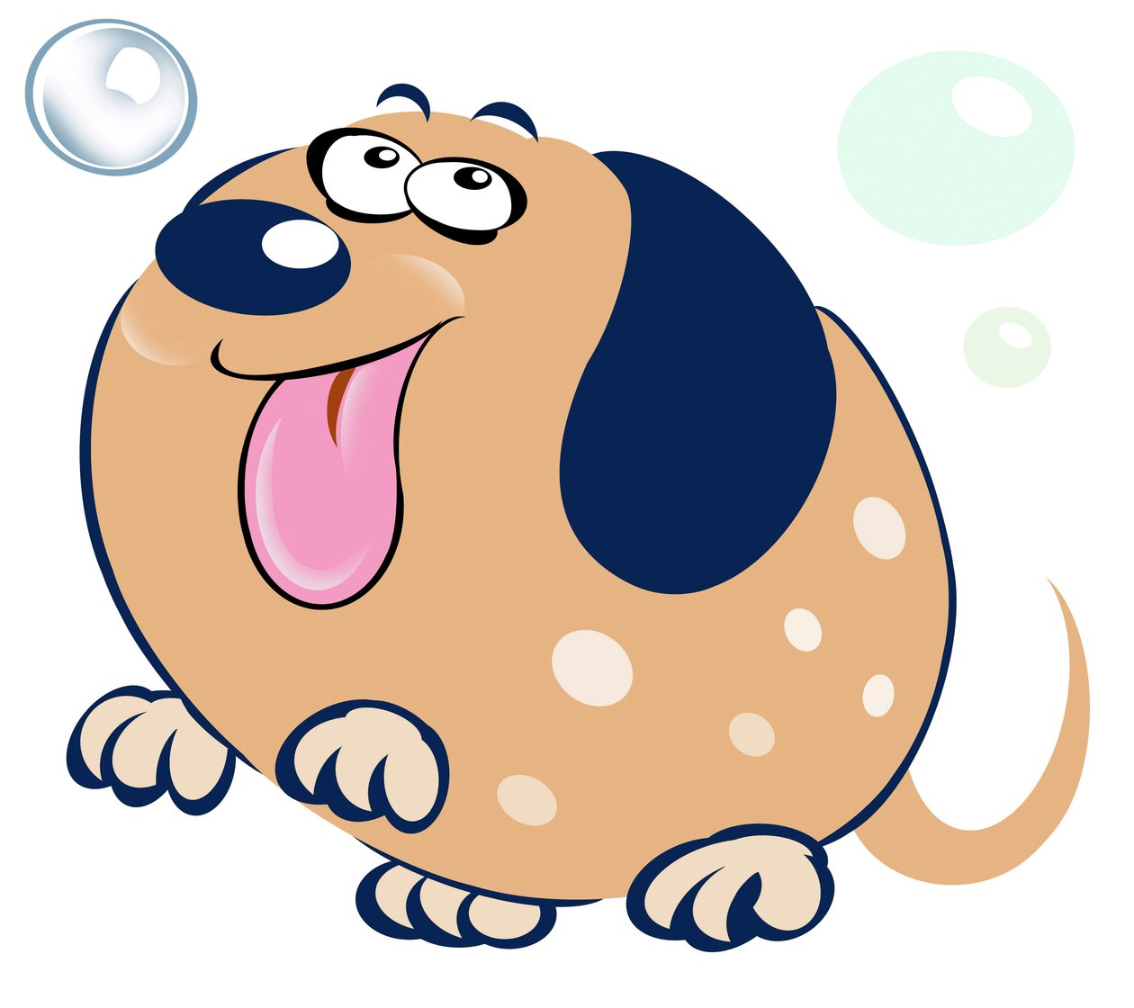 Bubbly Dog - karikatur av Neale Osborne