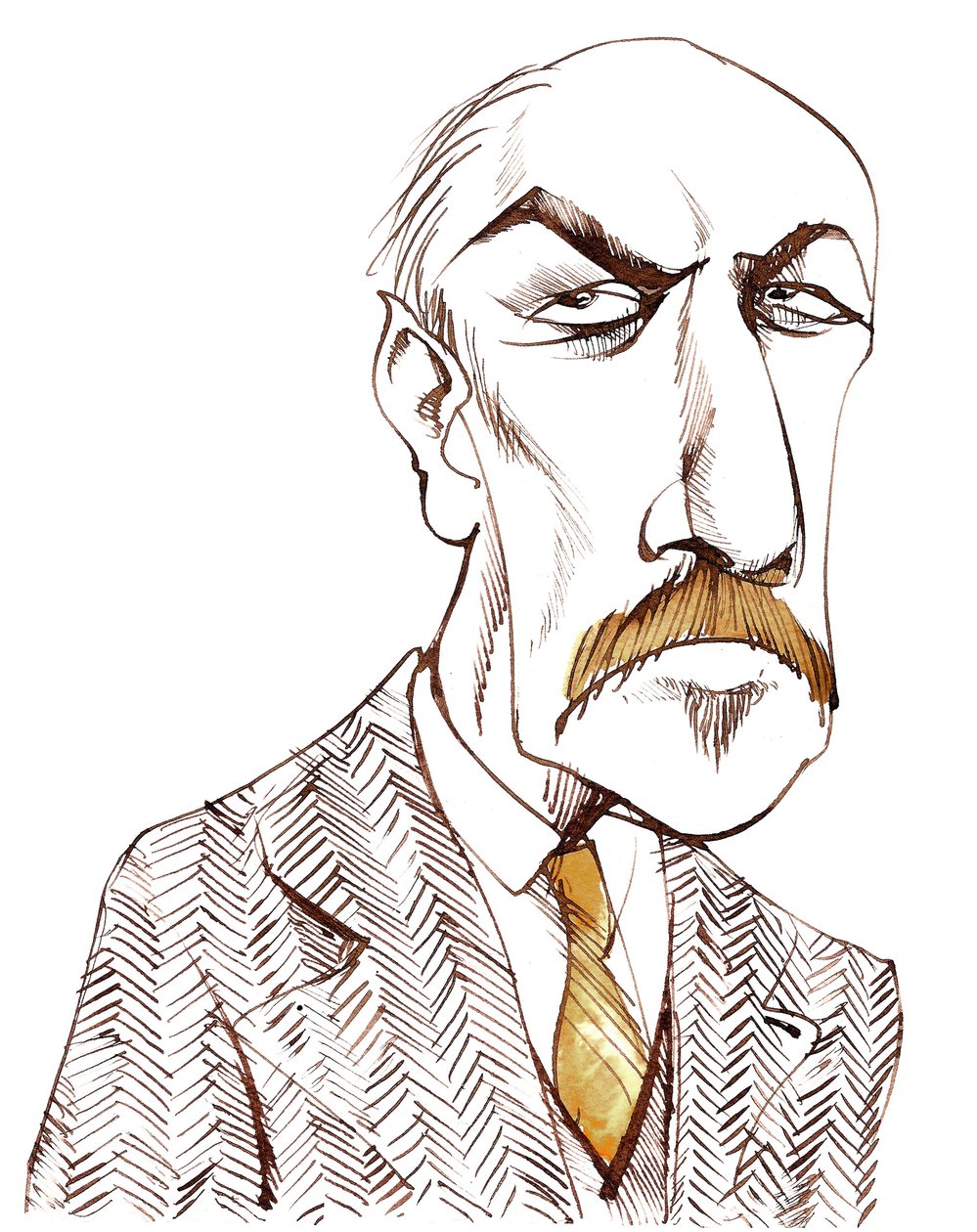 Charles Widor , fransk komponist, organist og lærer, (1844 - 1937) karikatur av Neale Osborne