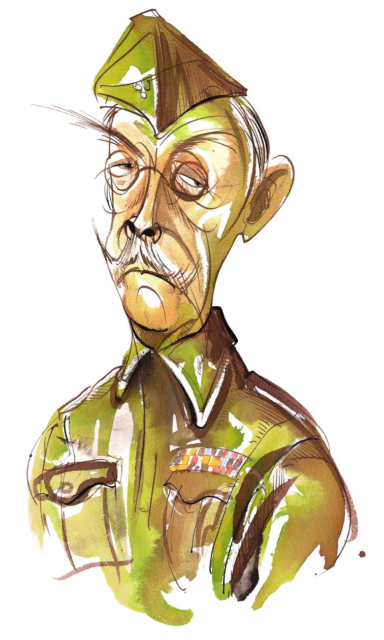 Clive Dunn som underkorporal Jack Jones i BBC TV-komedie Dads Army av Neale Osborne