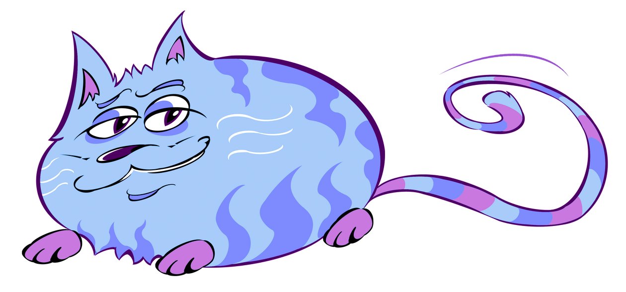 Curvy Cat - karikatur av Neale Osborne