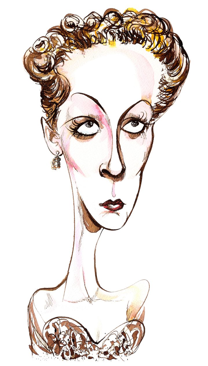Danielle Darrieux - karikatur av Neale Osborne