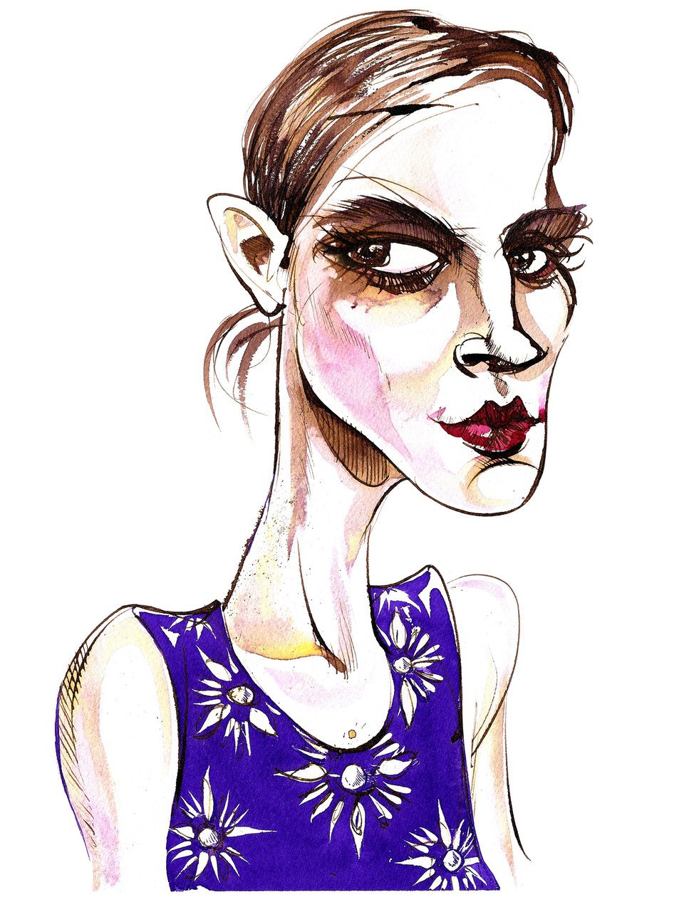 Emma Watson - karikatur av Neale Osborne
