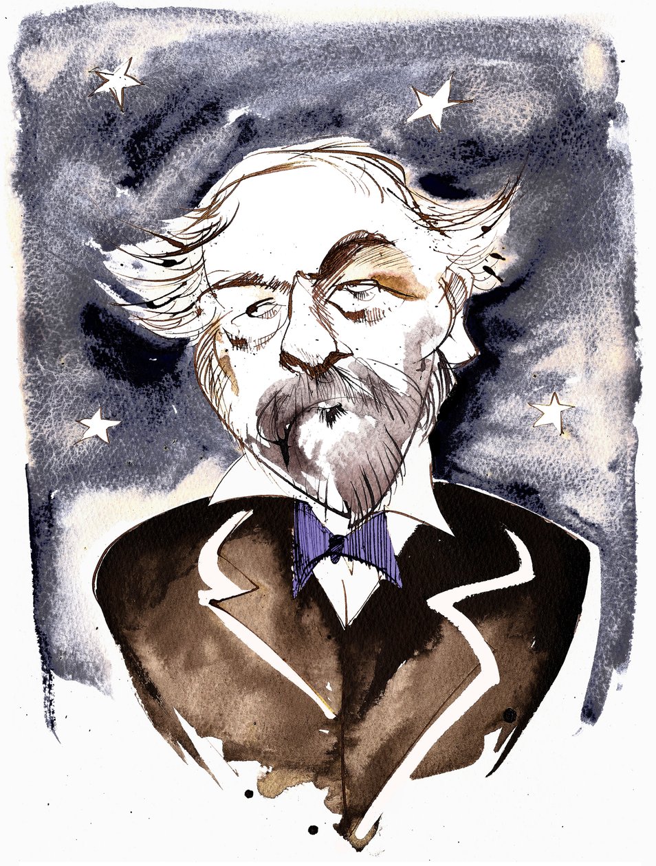 Emmanuel Chabrier - fransk komponist og pianist (1841 - 1894); karikatur med létoile av Neale Osborne