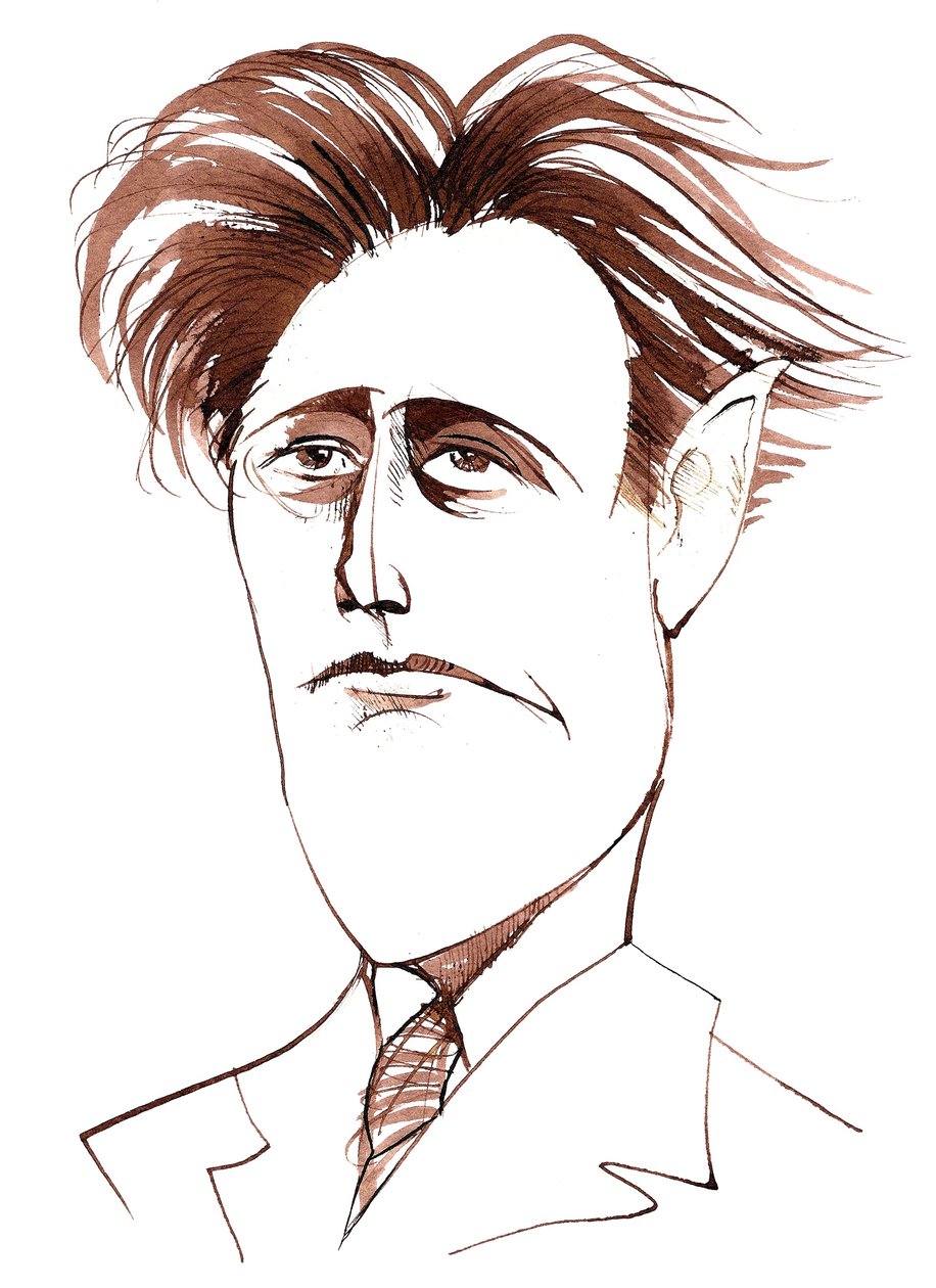Felix Weingartner , østerriksk dirigent og komponist, (1863 - 1942), karikatur av Neale Osborne