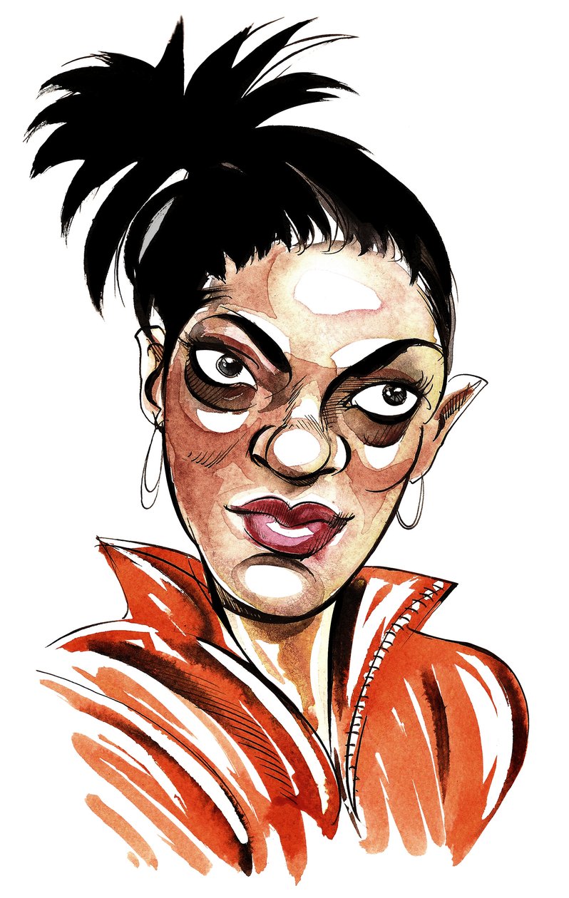 Freema Agyeman som Martha Jones, følgesvenn til 10. Doctor Who i BBC-TV-serien Doctor Who av Neale Osborne