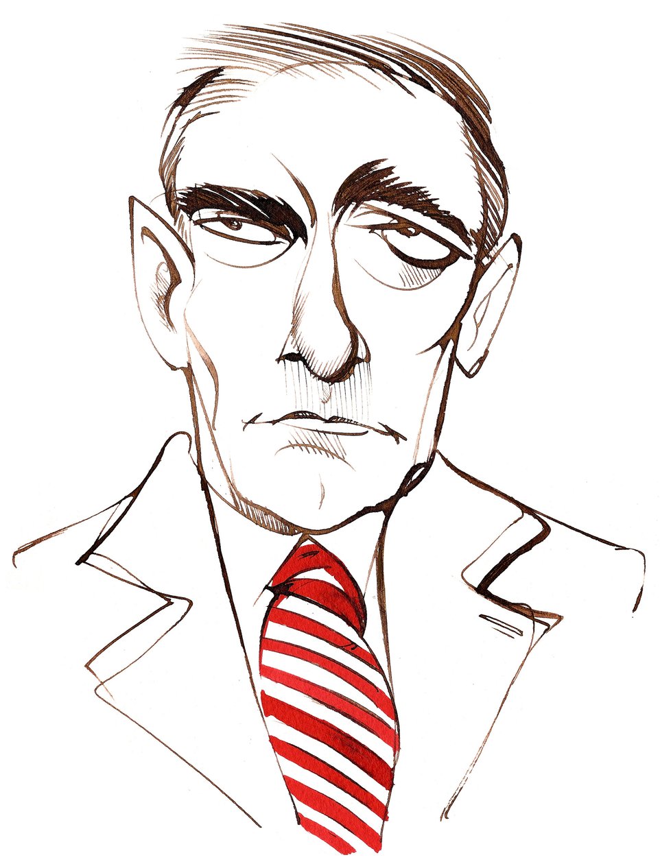 Karol Szymanowski , ukrainskfødt polsk komponist og pianist, (1882 - 1937), karikatur av Neale Osborne