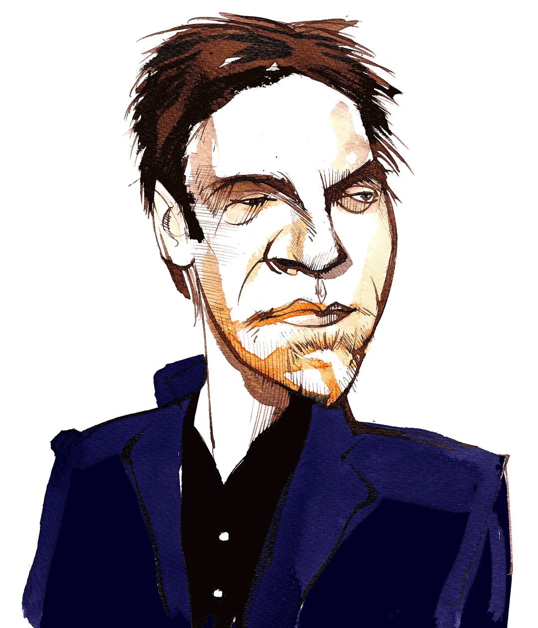 Leif Ove Andsnes, karikatur av Neale Osborne