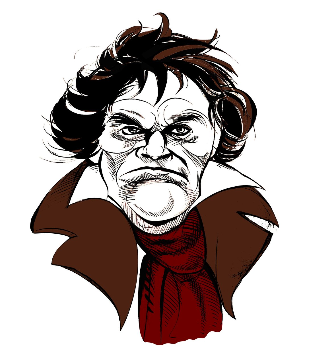 Ludwig van Beethoven , tysk komponist, 17. desember 1770 - 26. mars 1827 av Neale Osborne