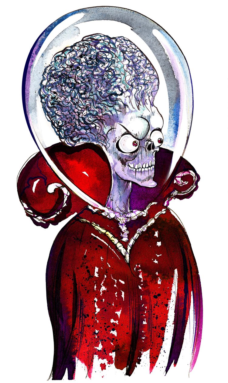 Mars-leder fra sci-fi-filmen Mars Attacks fra 1996! av Neale Osborne