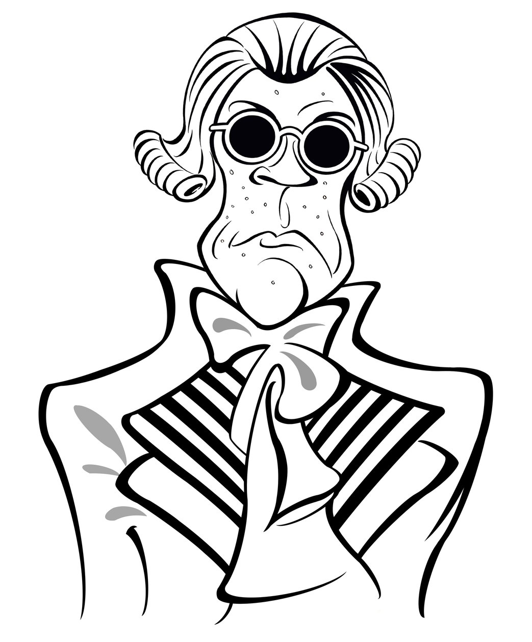 Maximilien Robespierre, 2019 (blekk og digital) av Neale Osborne