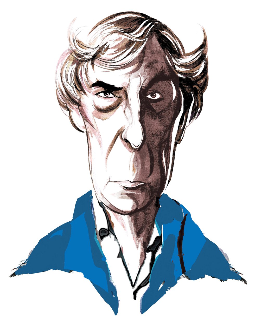 Michael Tippett , britisk komponist (1905-98), fargekarikatur, 2005 av Neale Osborne av Neale Osborne