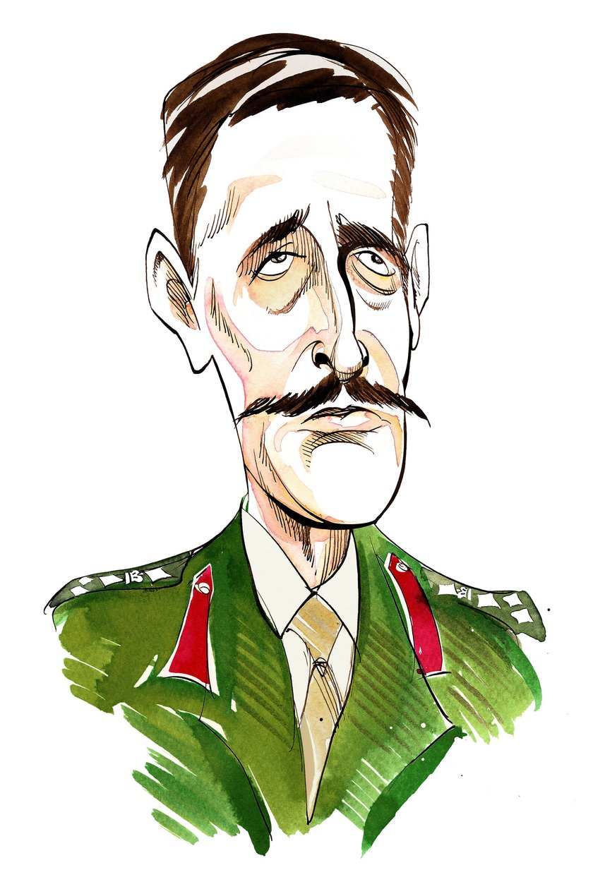 Nicholas Courtenay - karikatur av engelsk skuespiller, 1929 - 2011 av Neale Osborne