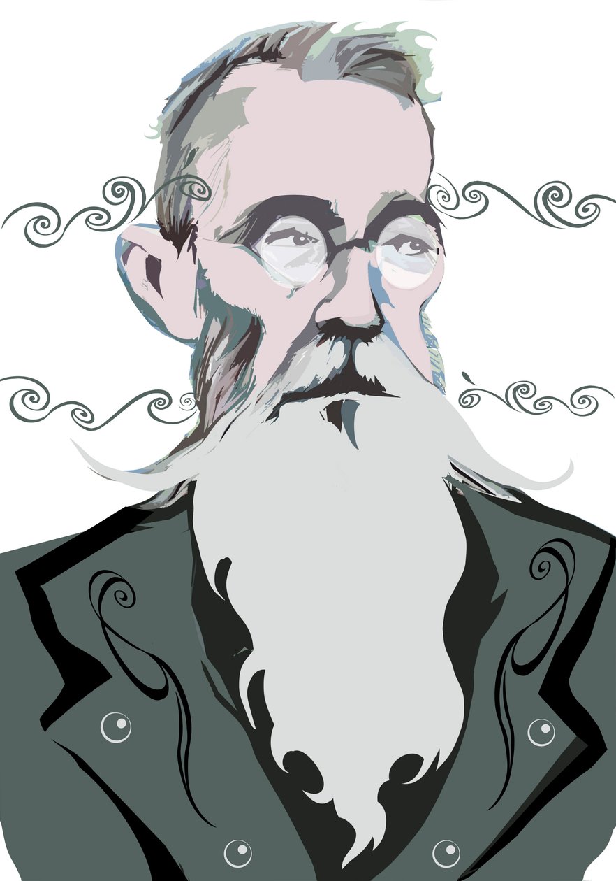 Nikolai Rimsky-Korsakov russisk komponist (1844-1908), fargegrafisk versjon av filbilde, 20062010 av Neale Osborne av Neale Osborne