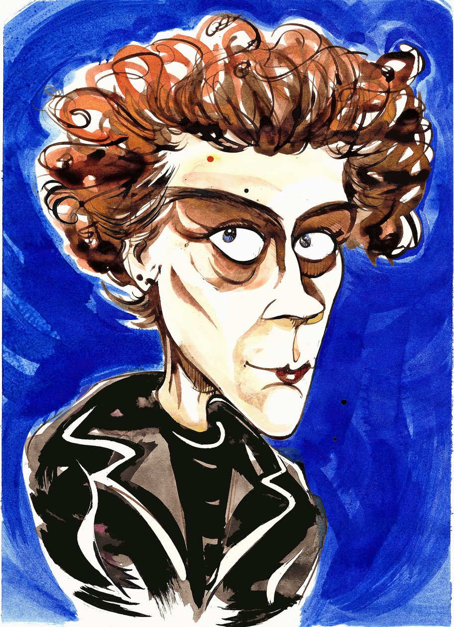 Olga Neuwirth - karikatur av østerriksk komponist (født 1968) av Neale Osborne