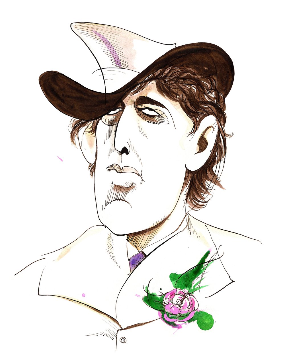 Oscar Wilde - karikatur av irsk forfatter (1854-1900) av Neale Osborne