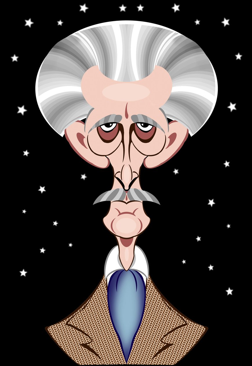 Peter Cushing som Doctor Who- karikatur av Neale Osborne