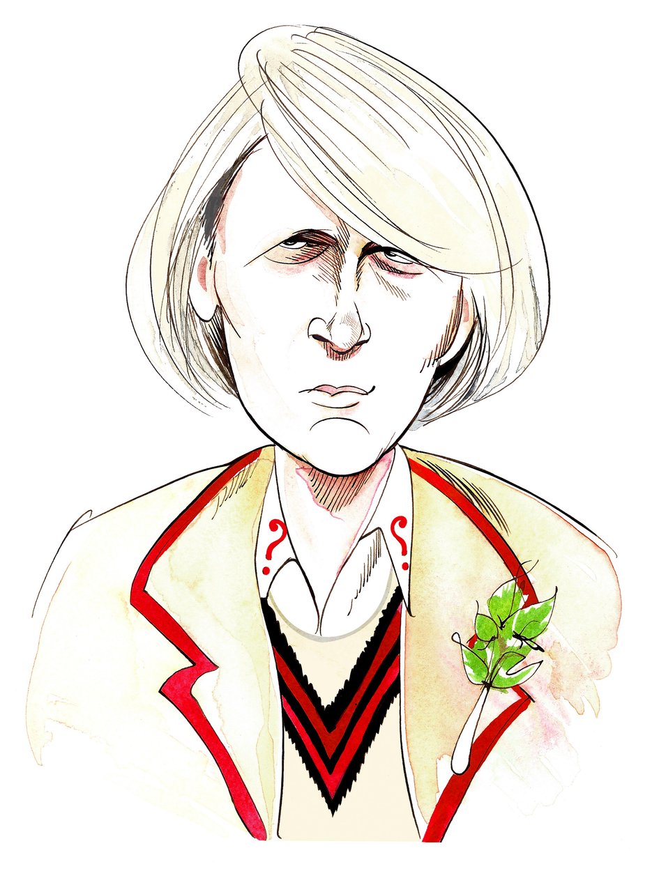 Peter Davison som Doctor Who i BBCs TV-serie med samme navn av Neale Osborne