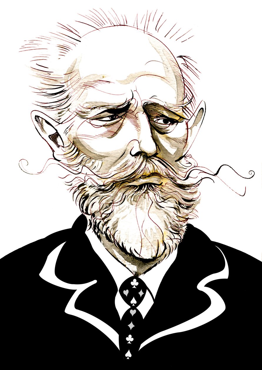 Pyotr Ilyich Tchaikovsky - karikatur av Neale Osborne