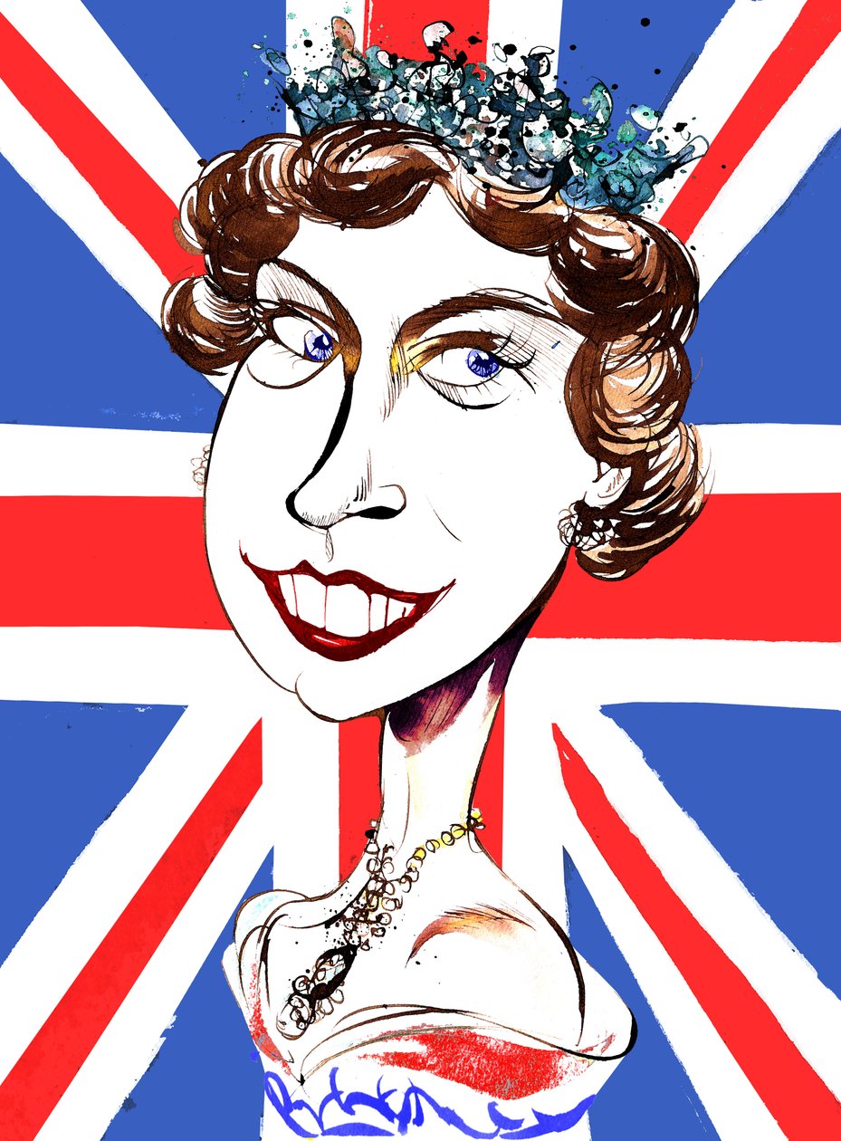 Dronning Elizabeth II, ung av Neale Osborne av Neale Osborne