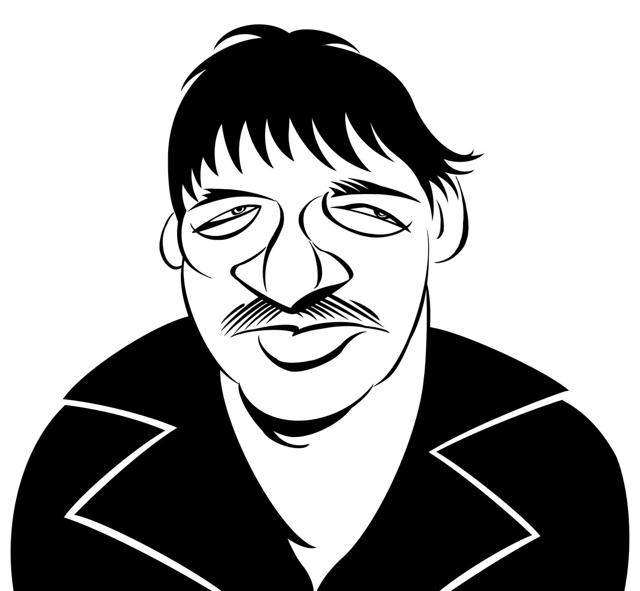Rainer Werner Fassbinder, tysk filmskaper, skuespiller, dramatiker og teaterregissør av Neale Osborne