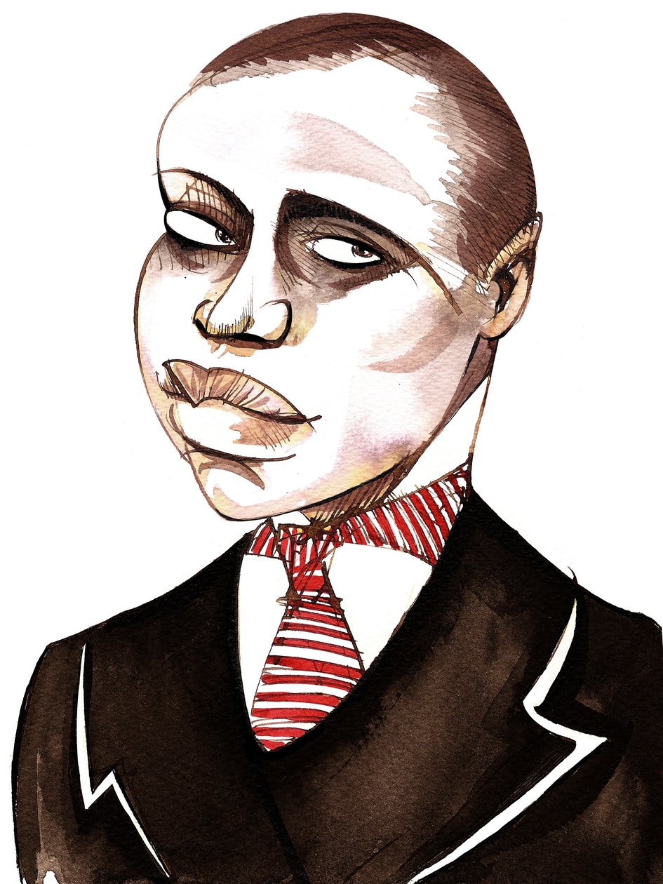 Scott Joplin , amerikansk komponist, pianist og forfatter av ragtime-musikk, (1868 - 1917) karikatur av Neale Osborne