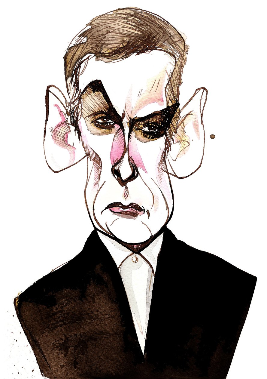 skotsk skuespiller og filmregissør Peter Capaldi (født 1958); karikatur av Neale Osborne