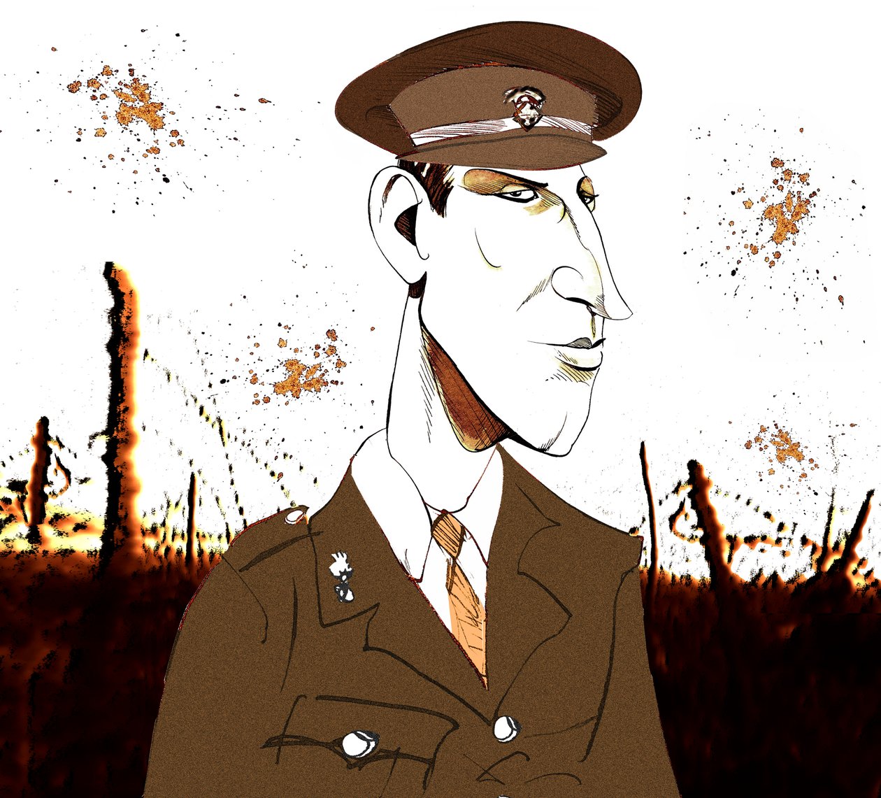 Siegfried Sassoon , engelsk poet og romanforfatter, 1886-1967 av Neale Osborne