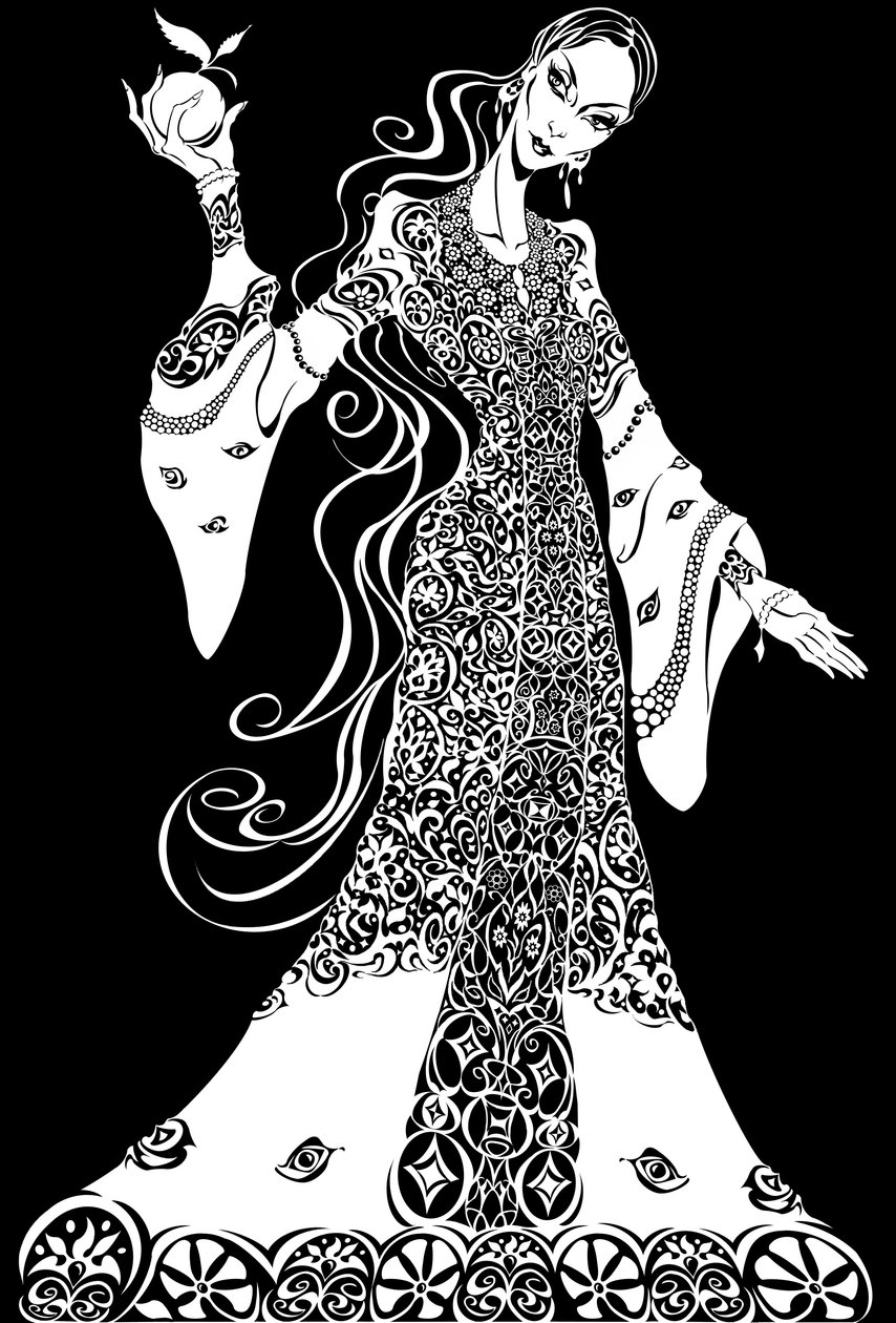 The Tsarevna, fra Stravinskys The Firebird, ryddet versjon av bw-filbilde, 2005 av Neale Osborne av Neale Osborne