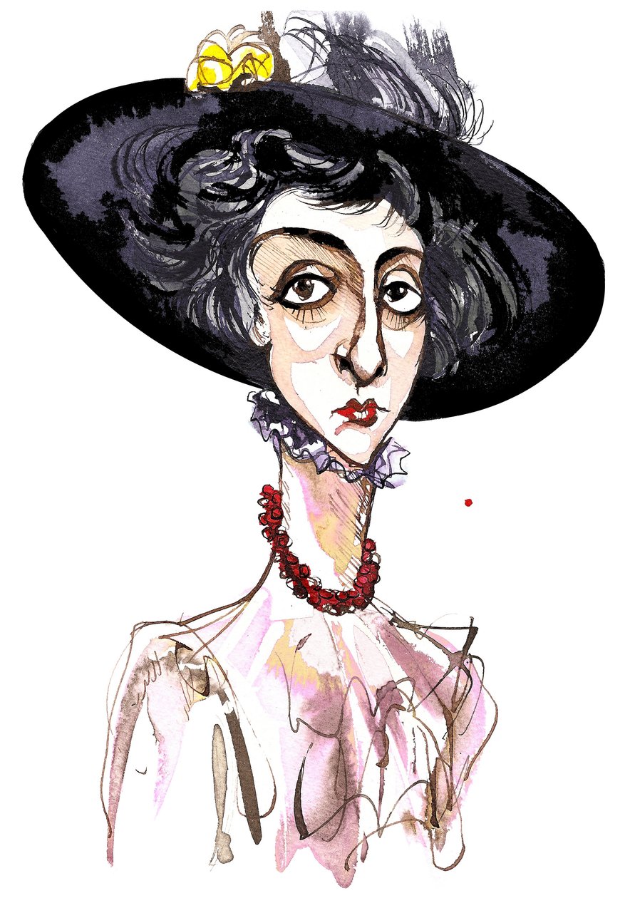 Victoria Mary Vita Sackville-West engelsk poet og romanforfatter (1892-1962); karikatur av Neale Osborne