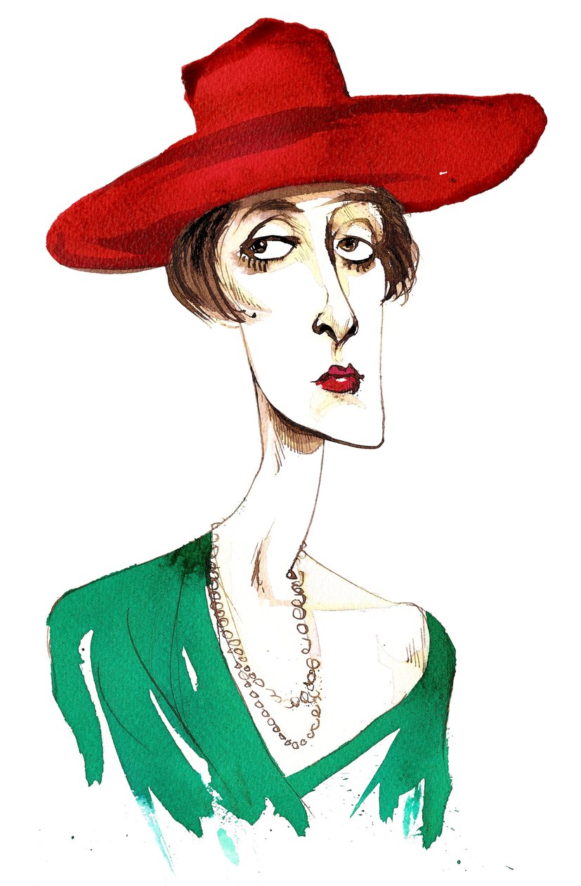 Victoria Mary Vita Sackville-West engelsk poet og romanforfatter (1892-1962); karikatur av Neale Osborne