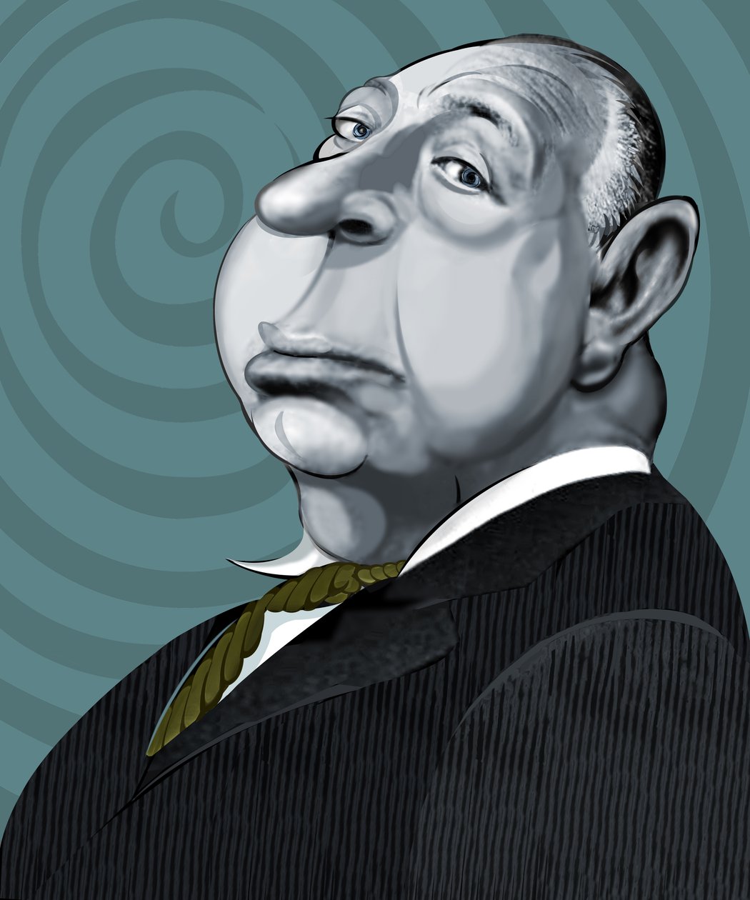 Alfred Hitchcock, 2022 (digital) av Neale Osborne