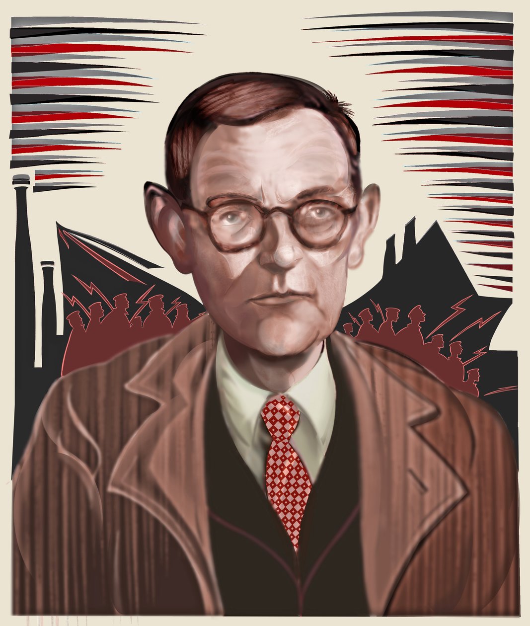 Dmitri Sjostakovitsj, 2021 (digital) av Neale Osborne