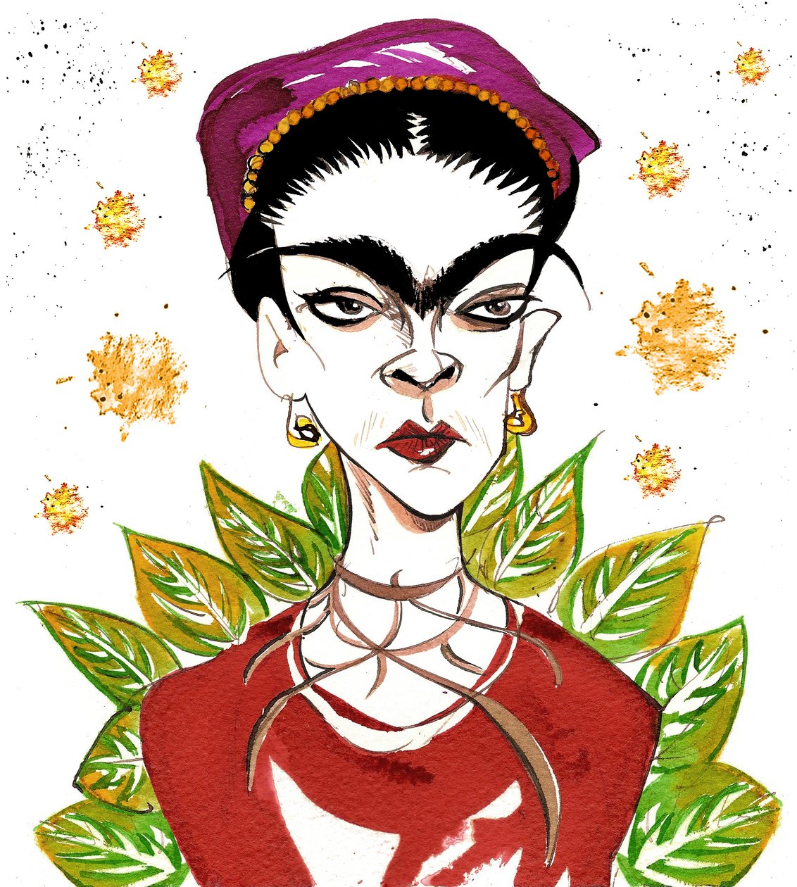 Frida Kahlo (blekk) av Neale Osborne