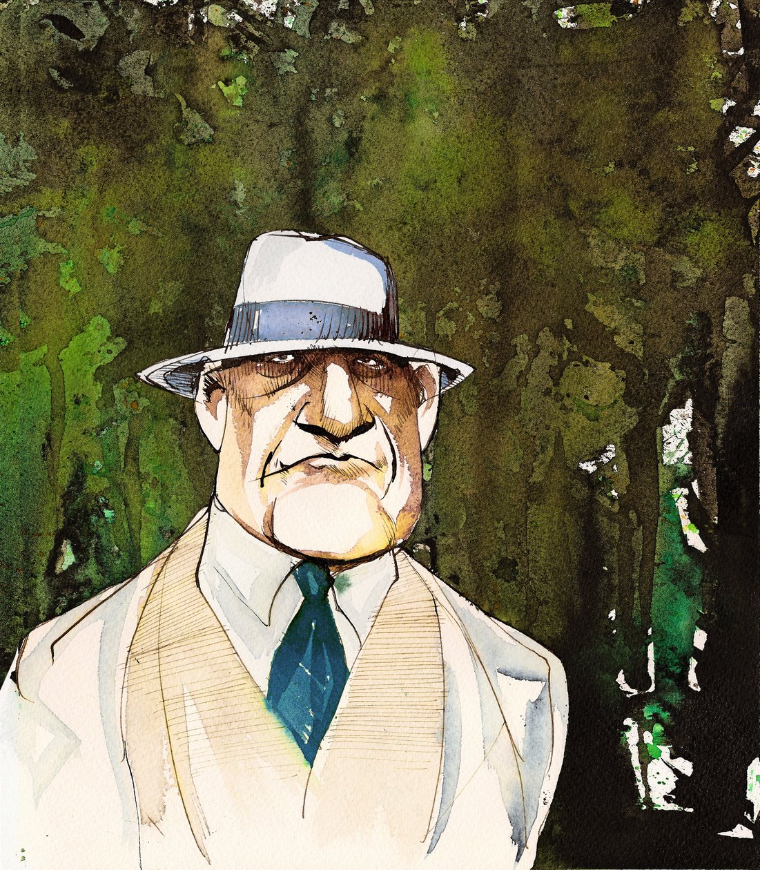 Jean Sibelius, karierert som en eldre mann av Neale Osborne