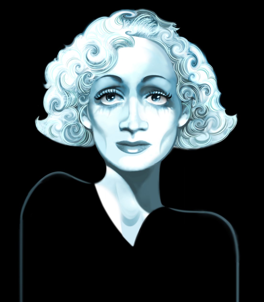 Marlene Dietrich, 2021 (digital) av Neale Osborne