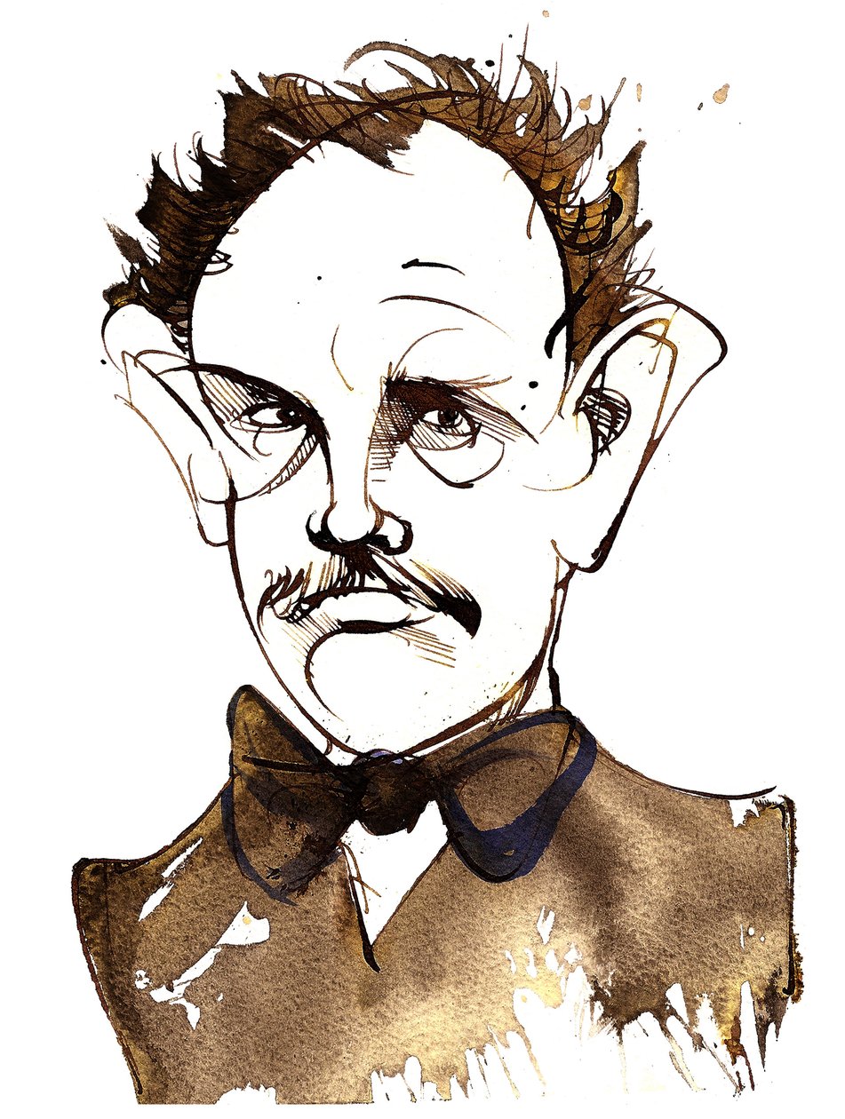 Richard Strauss, tysk komponist og dirigent (1864-1949); karikatur av Neale Osborne