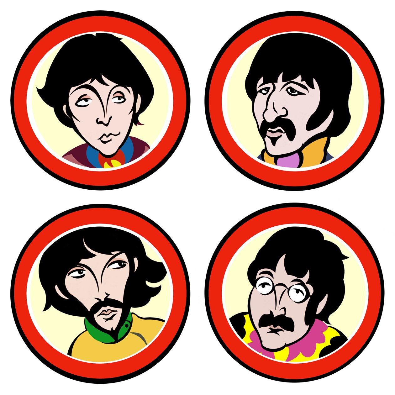 The Beatles, 2004 (blekk, digital revisjon 2023) av Neale Osborne