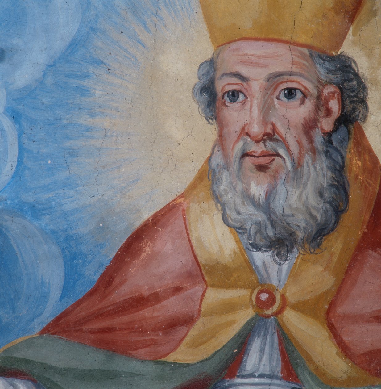 Portrett av St. Canio, detalj av hvelvet av Neapolitan School