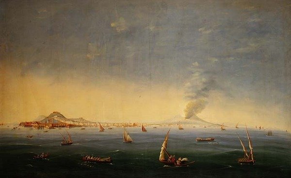 Havnen i Napoli av Neapolitan School