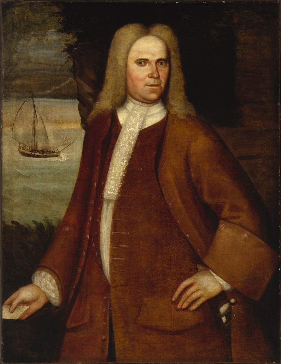 Portrett av Ebenezer Coffin, ca. 1714-1730 av Nehemiah Partridge
