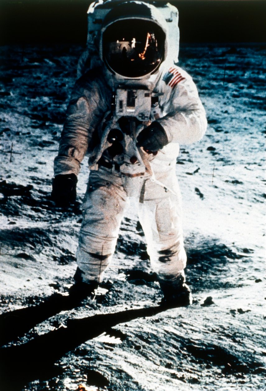 Buzz Aldrin på månen, Apollo II-oppdrag, juli 1969. av Neil Armstrong