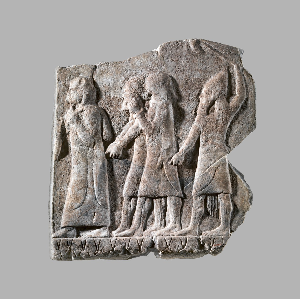 Relieff: prosesjon av fanger, ca. 704–681 f.Kr. (gipsalabast) av Neo Assyrian