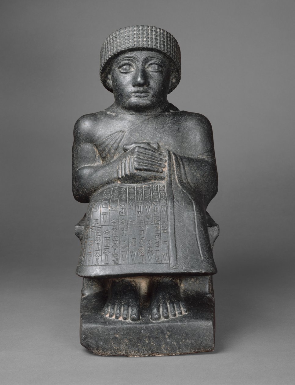 Statue av Gudea, ca. 2090 f.Kr. (dioritt) av Neo Sumerian
