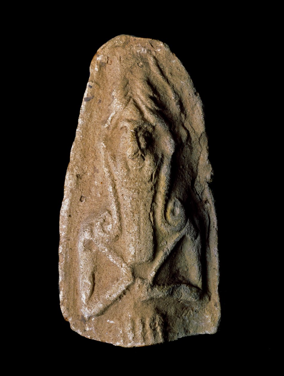 Sumerisk sivilisasjon: figur av gudekriger. Terracotta skulptur. Dim. 9 cm ny-sumerisk periode (mellom 2093 og 2004 f.Kr.) Fra nærheten av stedet Ur. Bagdad, National Iraq Museum av Neo Sumerian