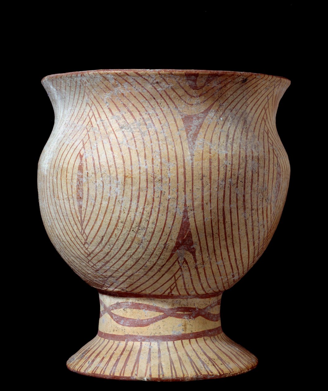 Neolittisk tid: keramisk vase. Fra Thailand. 4630 f.Kr. Søn 0,23x0,2 m Paris, Musee Guimet, Musee national des Arts Asian av Neolithic Neolithic